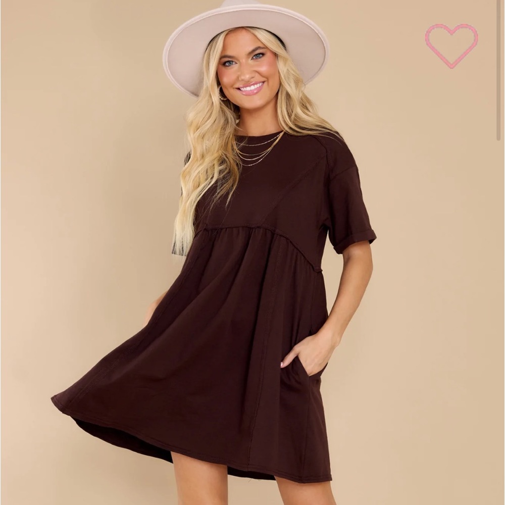 NWT "flirting with perfect" chocolate dress